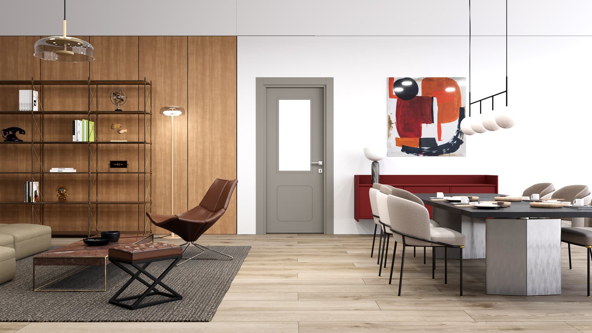 AURA NATUREL GRİ CAMLI Render