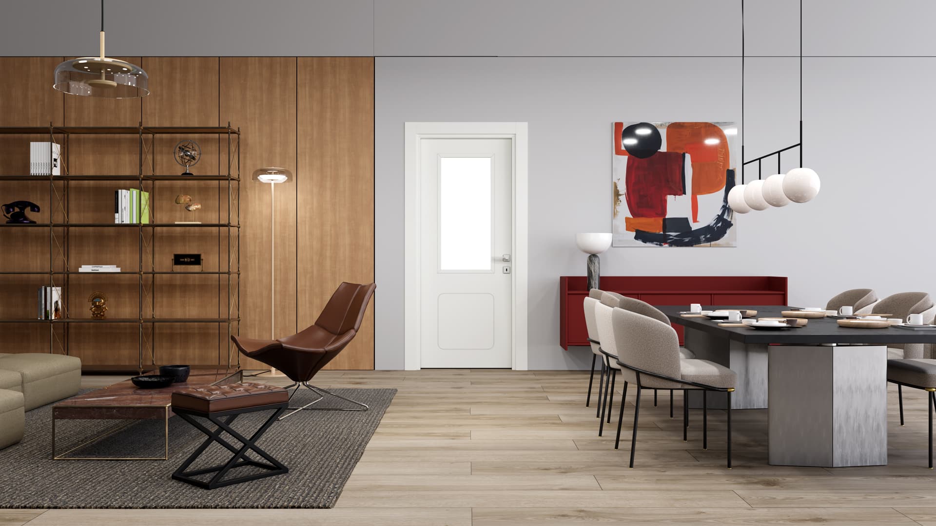 AURA İNCİ BEYAZ CAMLI Render