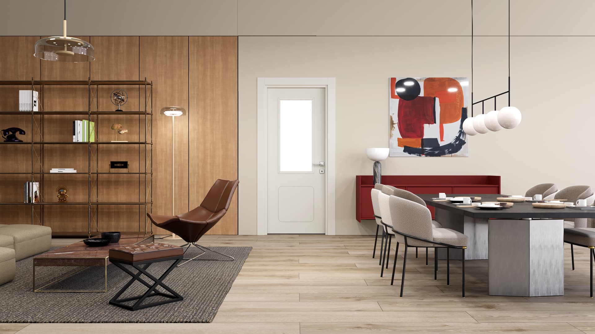 AURA DOĞAL BEJ CAMLI Render